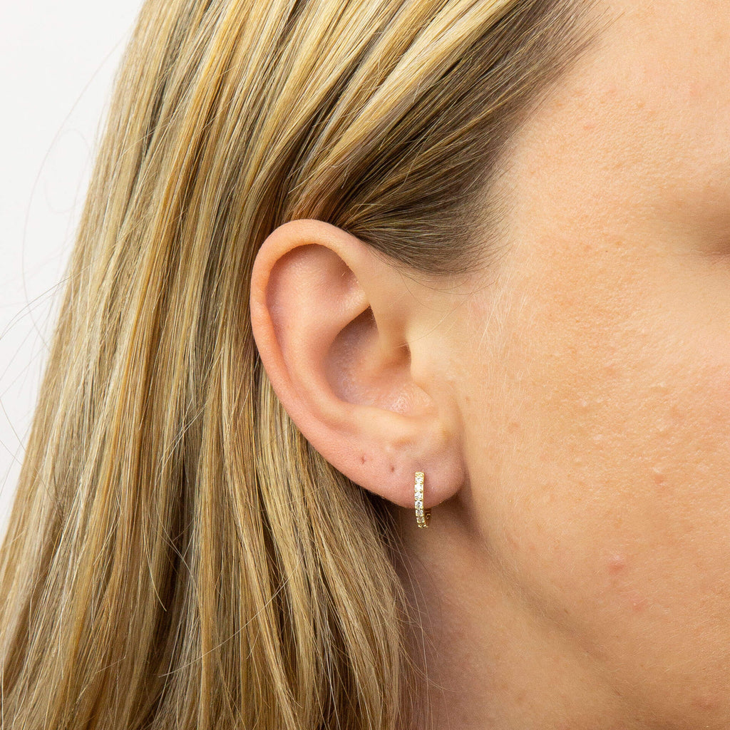 Beginnings Hoop Earrings with Cubic Zirconia
