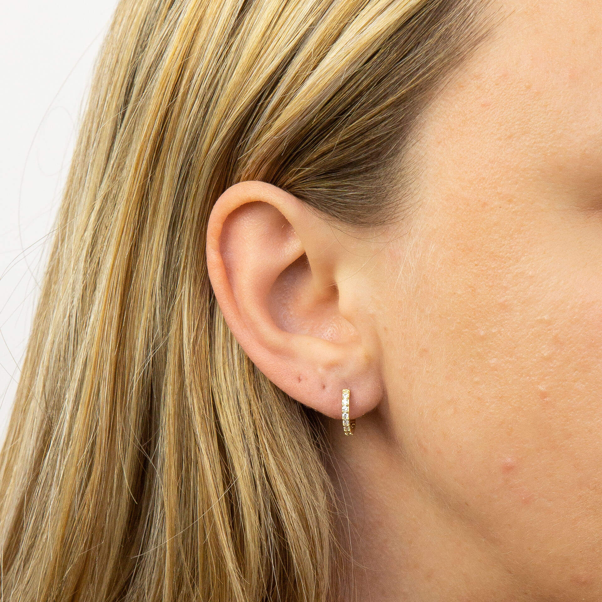 Beginnings Hoop Earrings with Cubic Zirconia