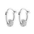 Diamonfire Pave Zirconia Ball Hoop Earrings