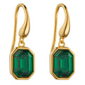 Beginnings Elongated Octagon Crystal Drop Earrings