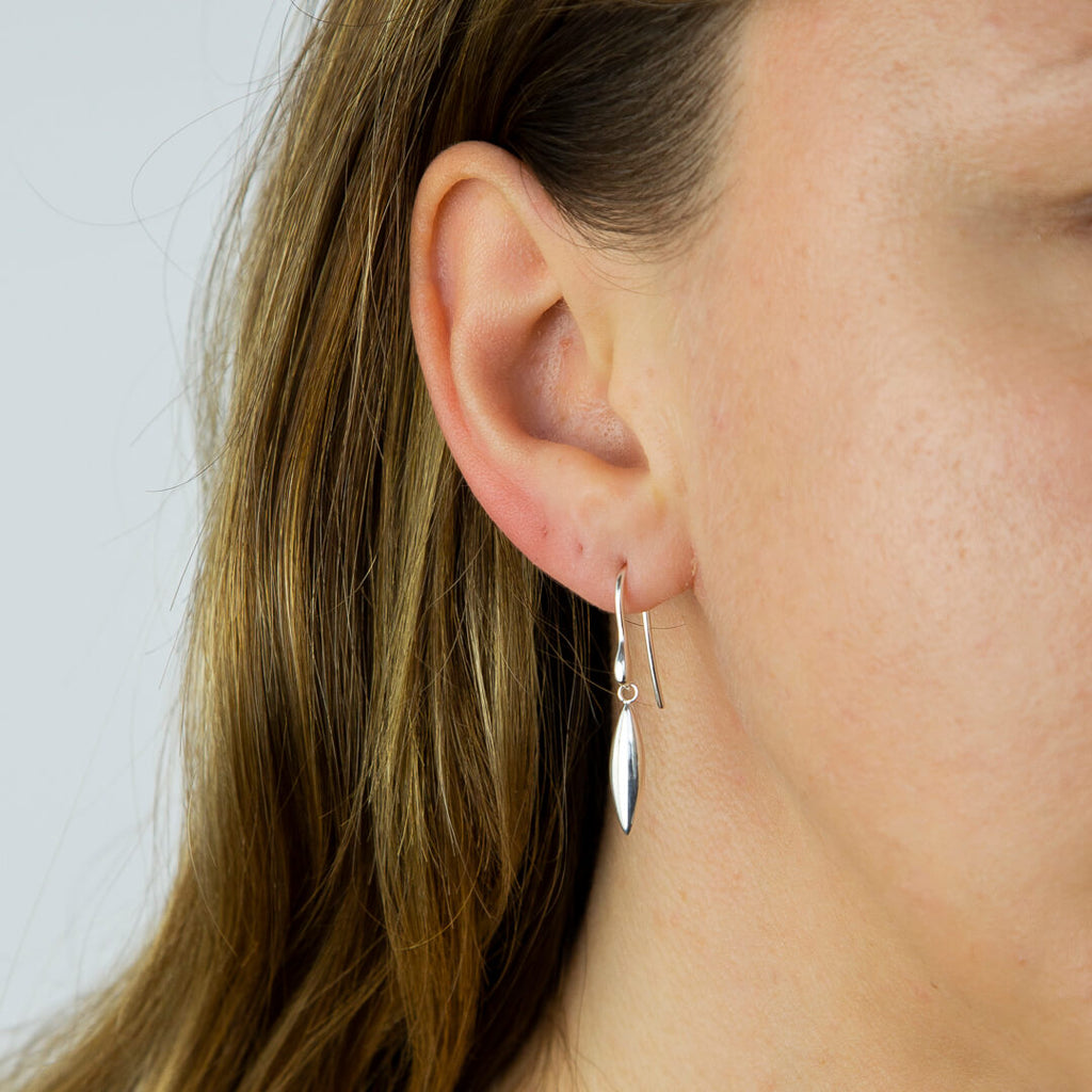 Beginnings Navette Shaped Drop Earrings