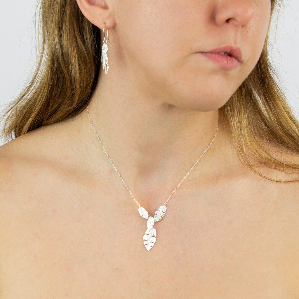 Beginnings Multi Leaf Drop Necklace