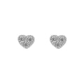 Beginnings Heart Stud Earrings with Cubic Zirconia