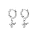 Beginnings Hoop Earrings with Bee Charm