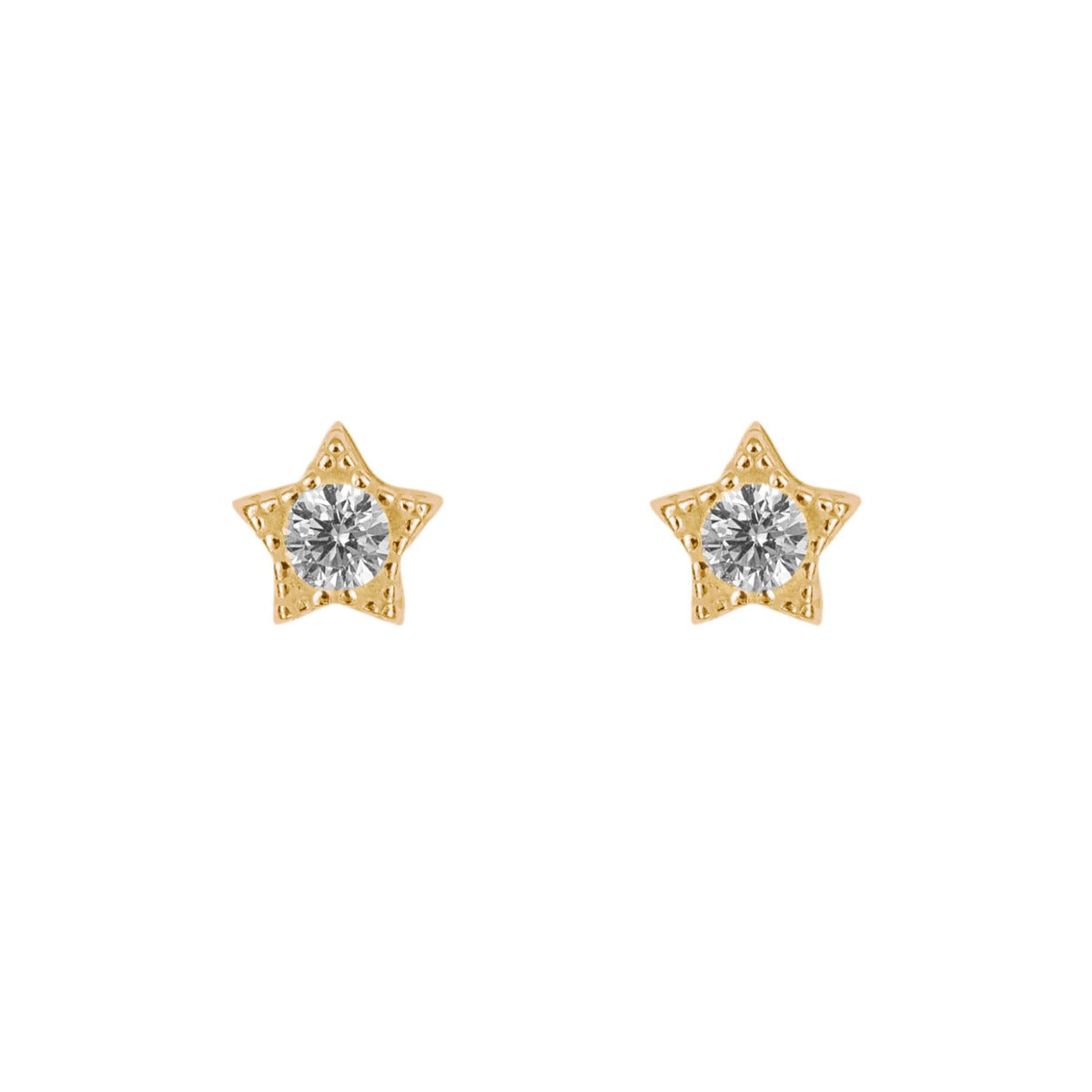 Beginnings Star Stud Earrings with Cubic Zirconia