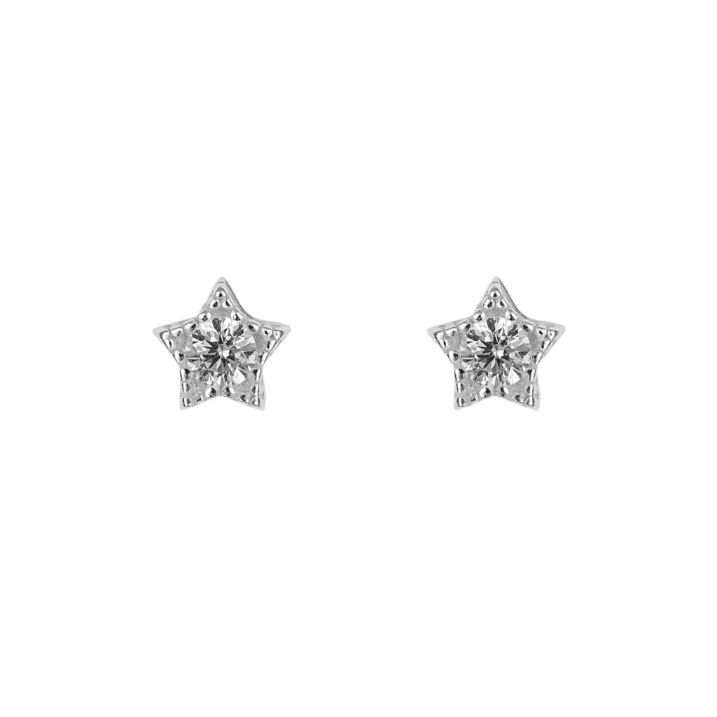 Beginnings Star Stud Earrings with Cubic Zirconia