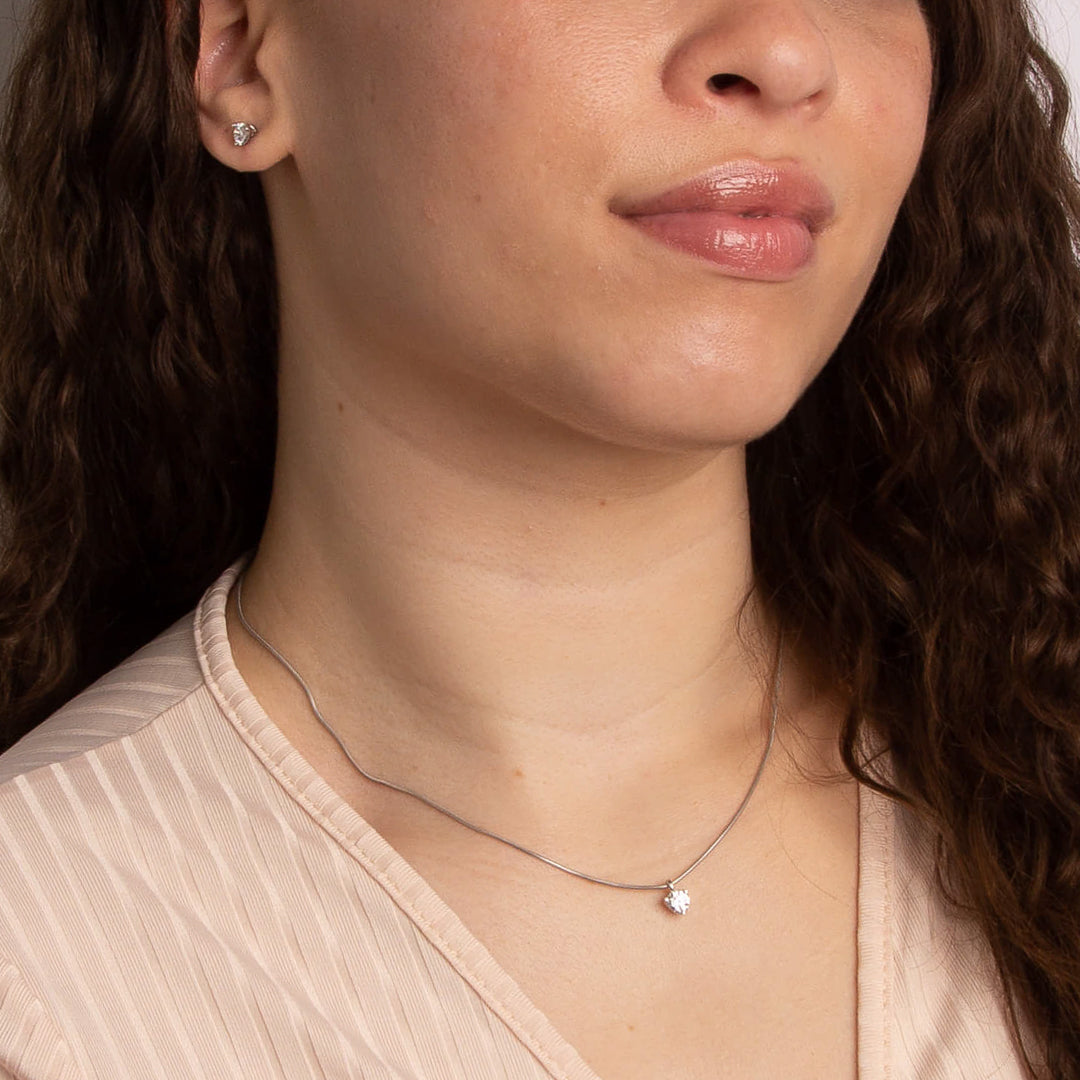 Diamonfire Three Claw Snake Chain Necklace