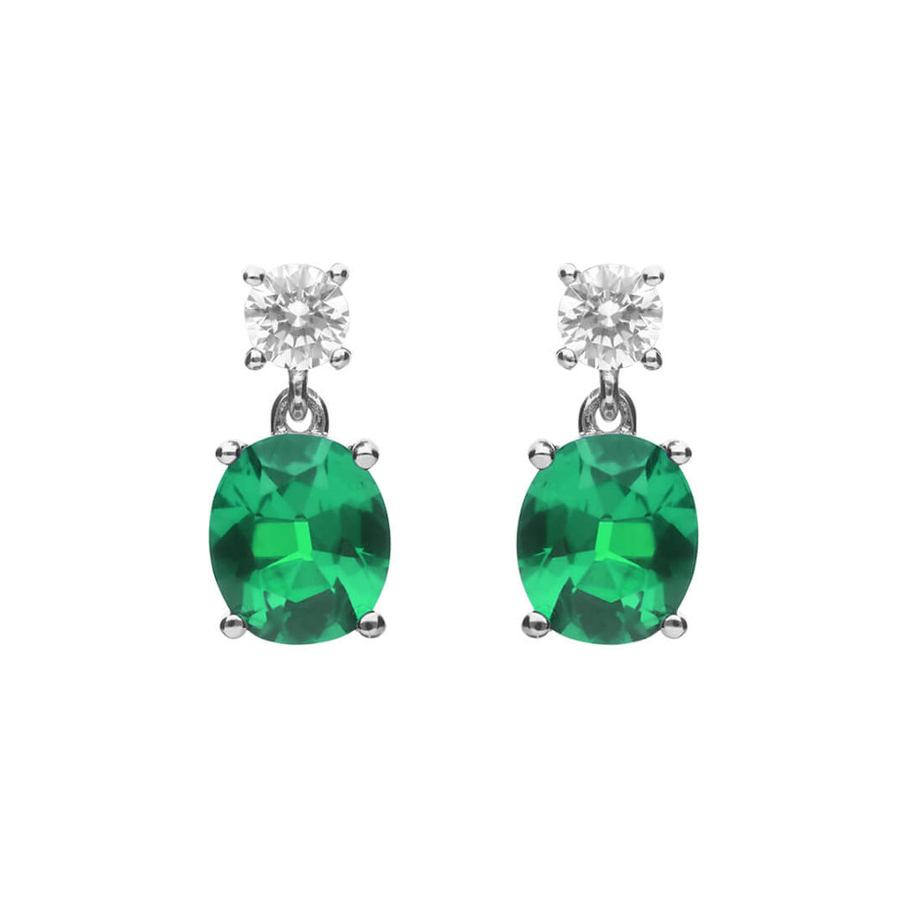 Diamonfire Oval Drop Earrings