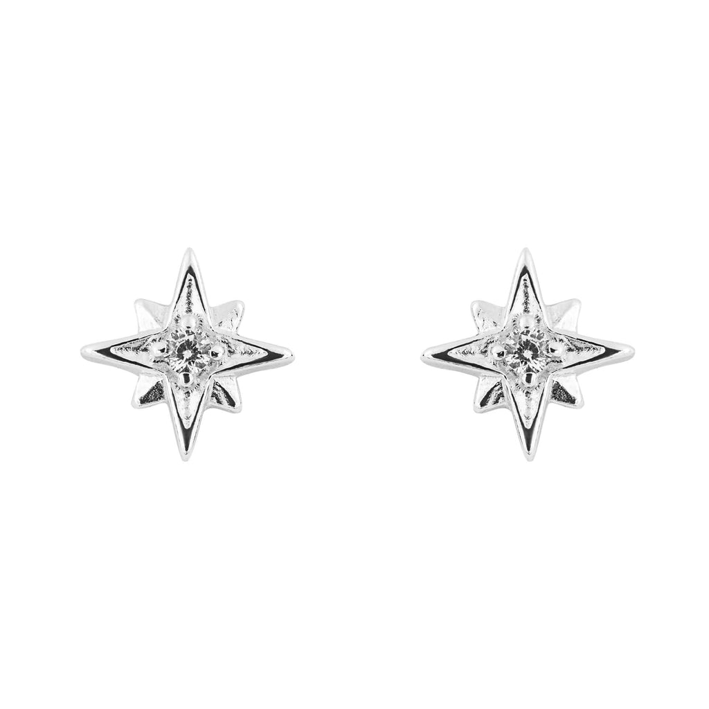 Beginnings Starburst Stud Earrings with Cubic Zirconia