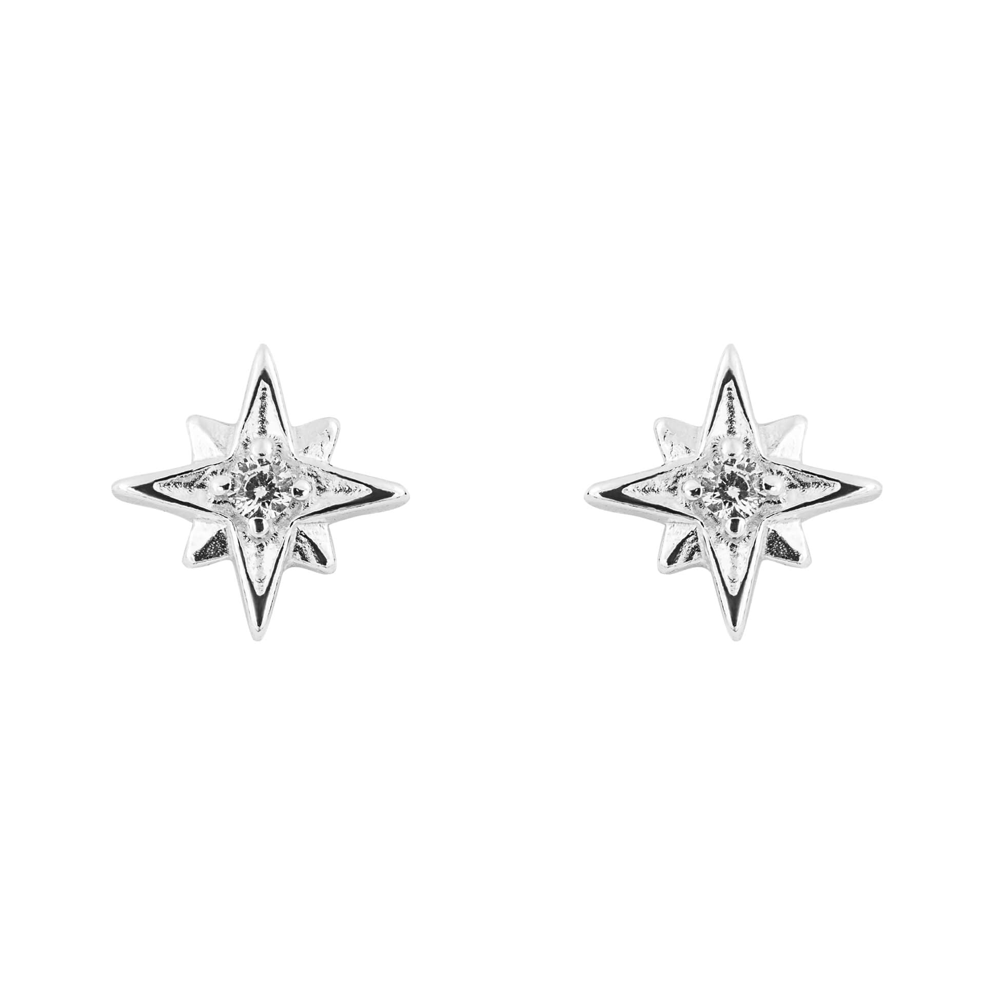 Beginnings Starburst Stud Earrings with Cubic Zirconia