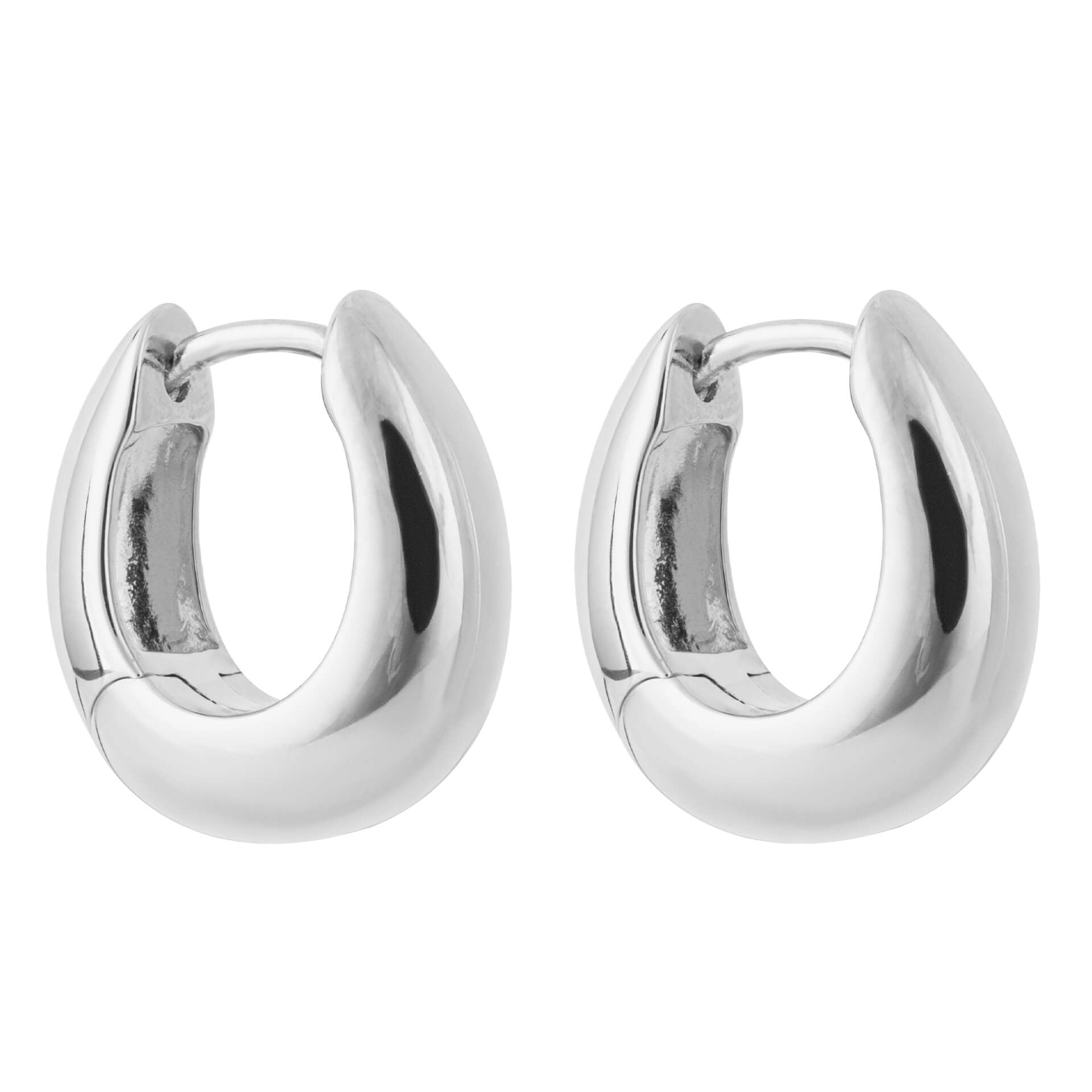 Beginnings Rounded Huggie Hoop Earrings
