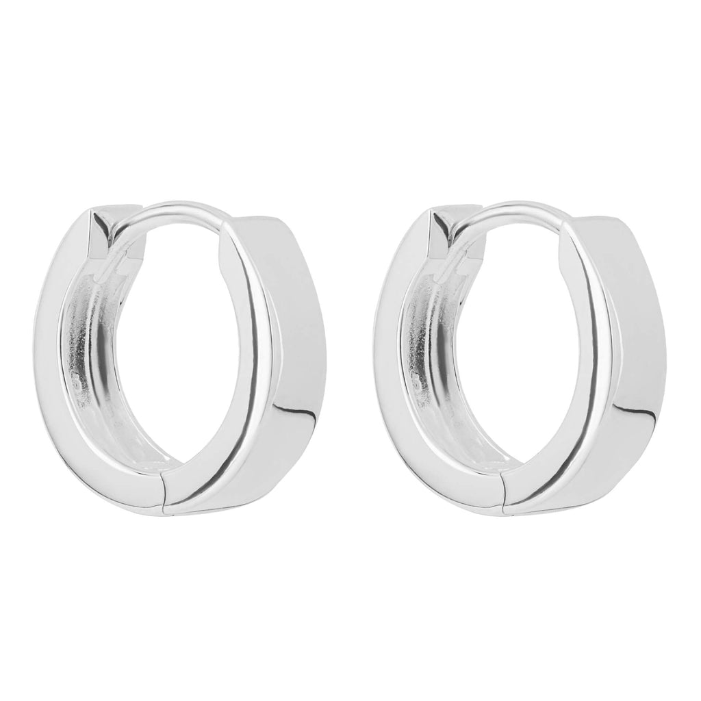 Beginnings Flat Profile Huggie Hoop Earrings