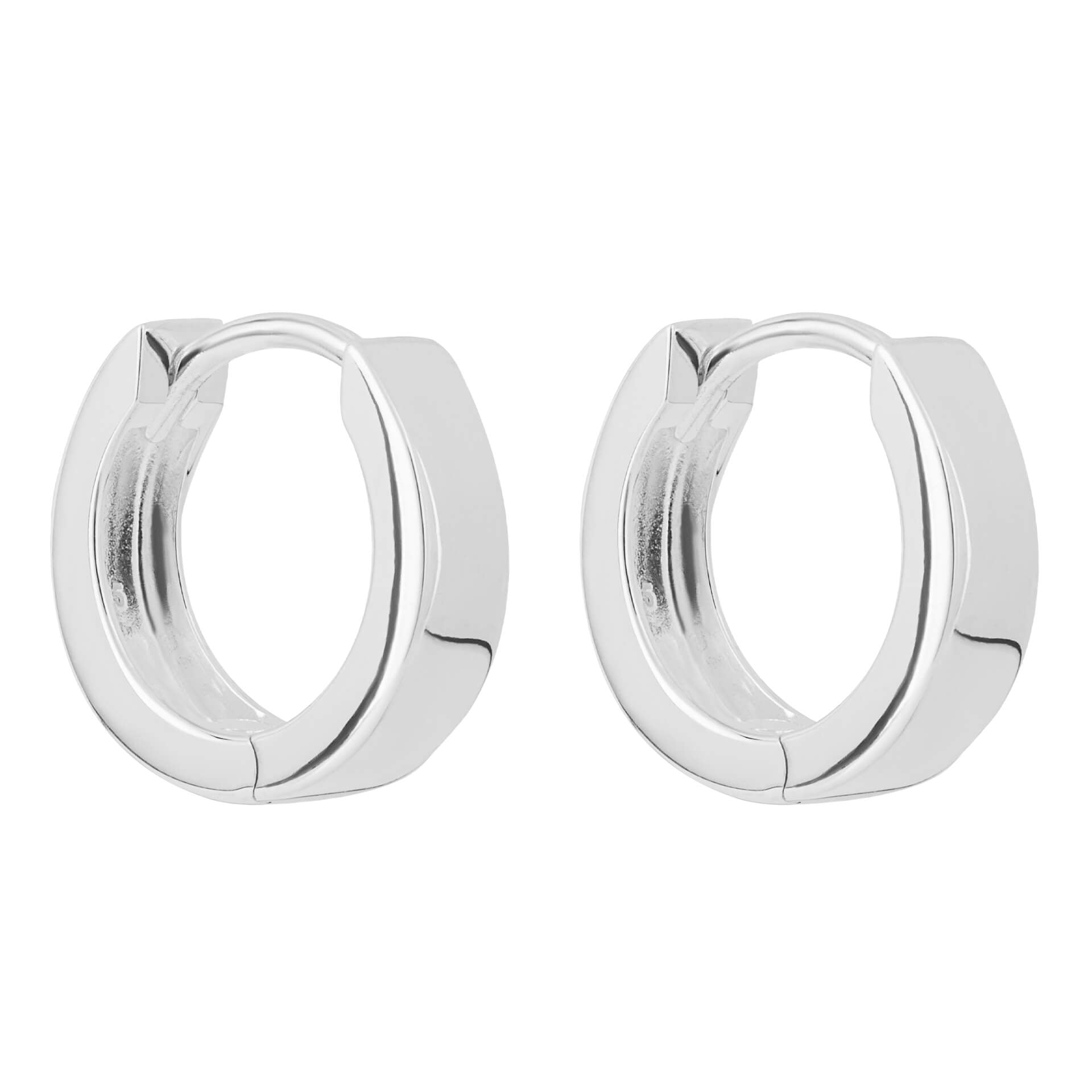Beginnings Flat Profile Huggie Hoop Earrings