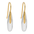 Beginnings Elongated Pebble Drop Earrings with Yellow Gold Plating