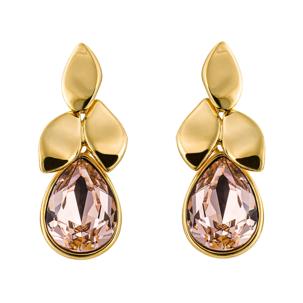 Beginnings Petal Drop Stud Earrings with Crystal