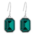 Beginnings Elongated Octagon Crystal Drop Earrings