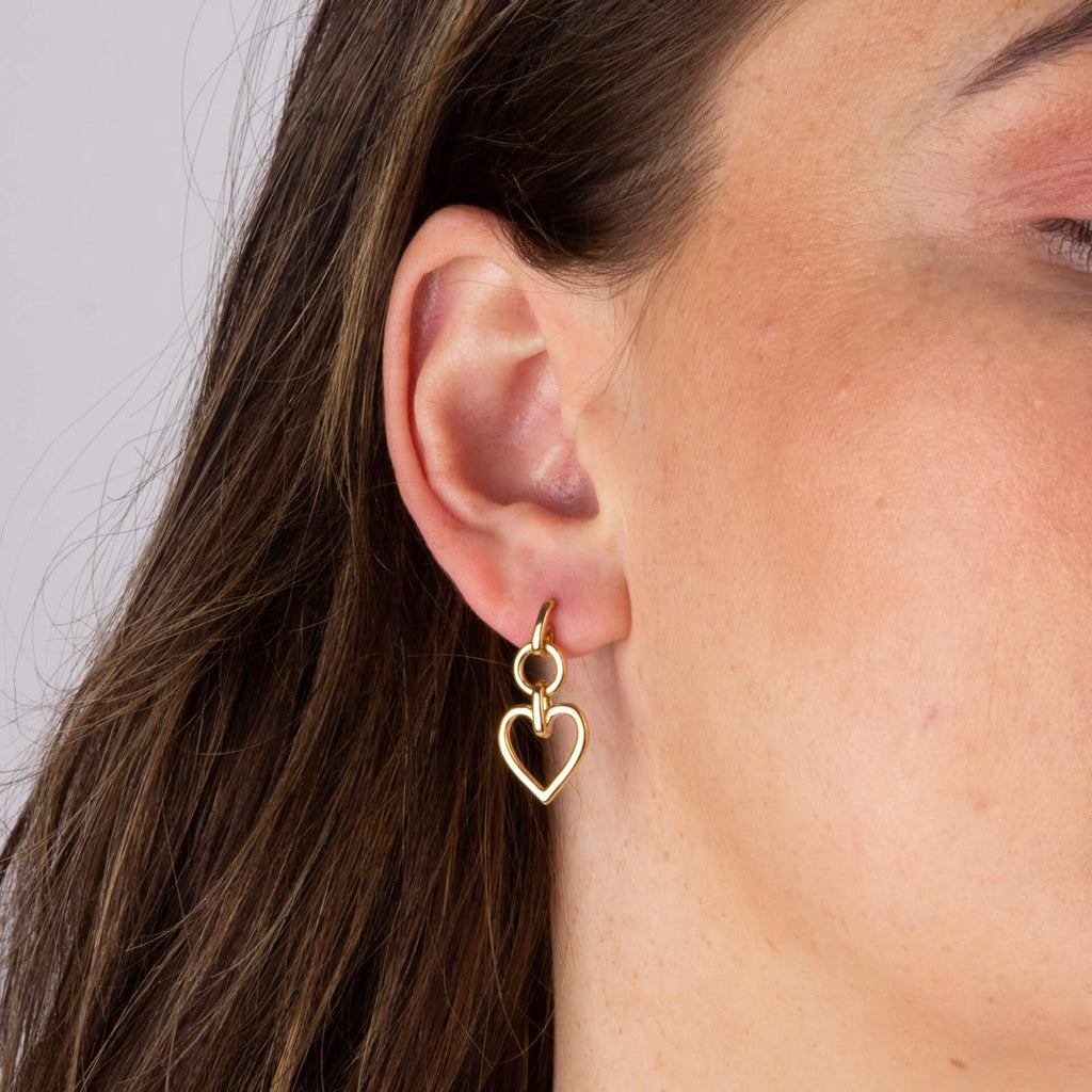 Beginnings Open Heart Drop Earrings