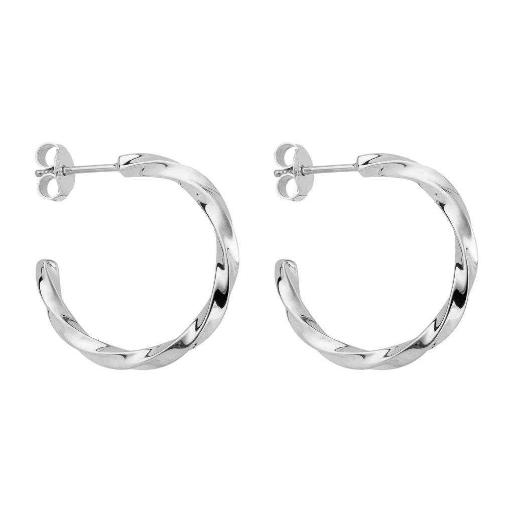 Beginnings Twisted 3/4 Hoop Earrings