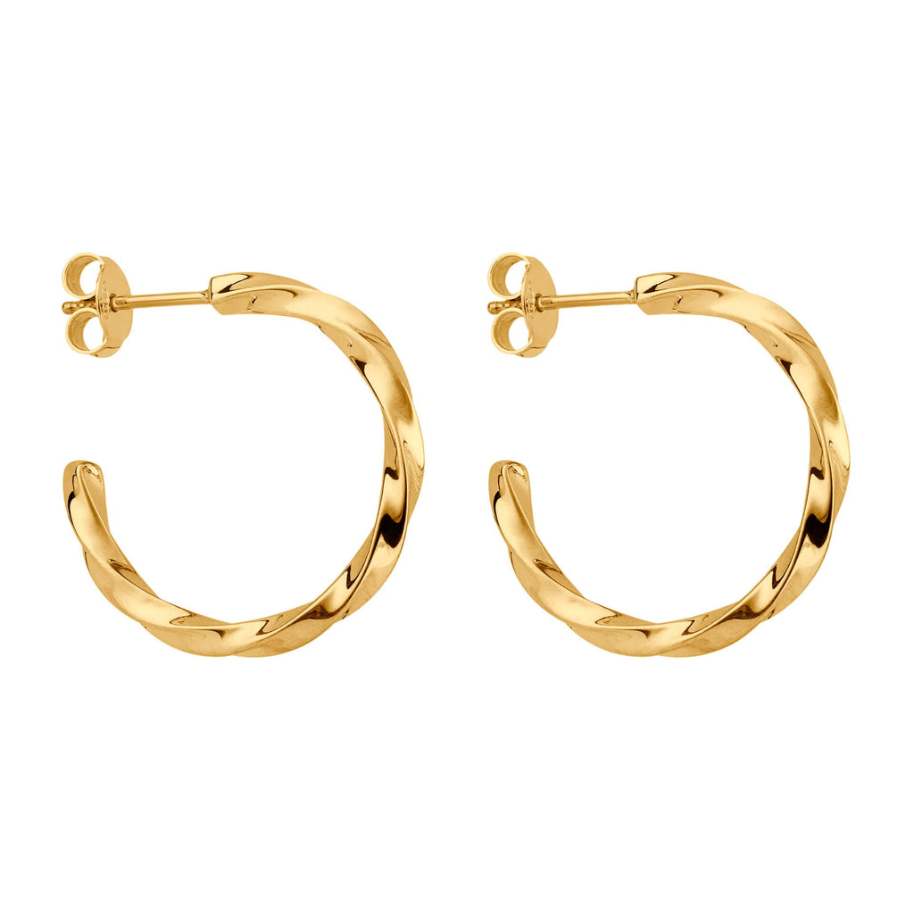 Beginnings Twisted 3/4 Hoop Earrings