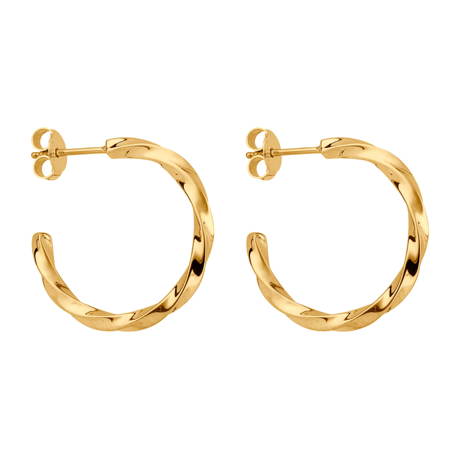 Beginnings Twisted 3/4 Hoop Earrings