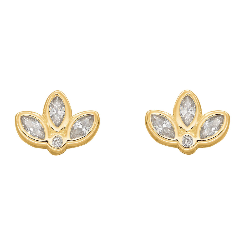 Beginnings Lotus Flower Stud Earrings