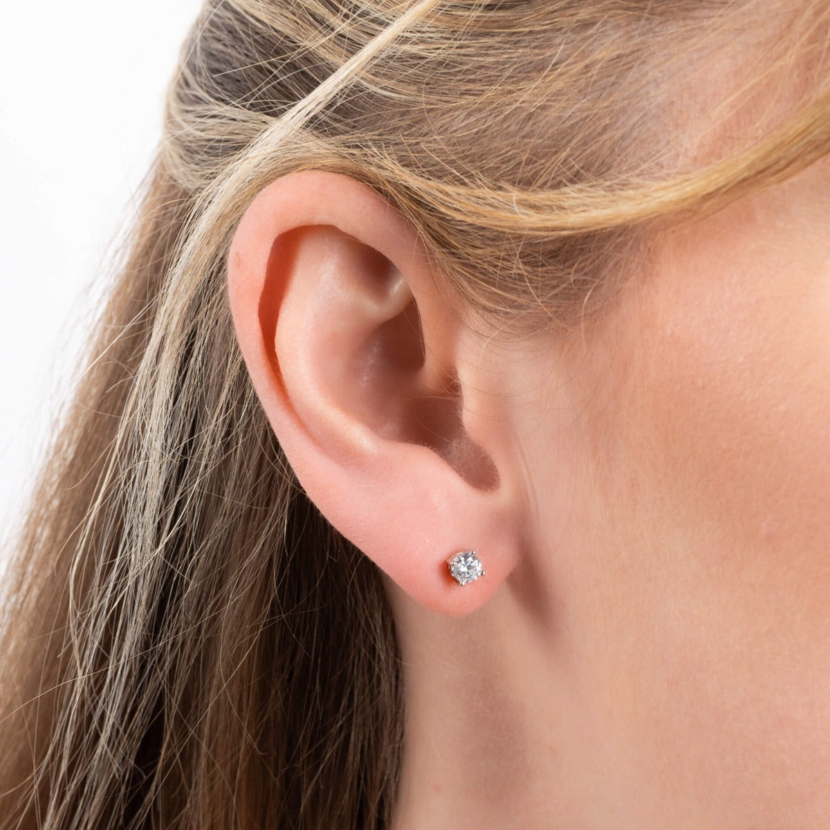 Diamonfire Four Claw Carat Stud Earrings