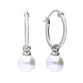 Diamonfire Assembled Hoop Earrings with Shell Pearl
