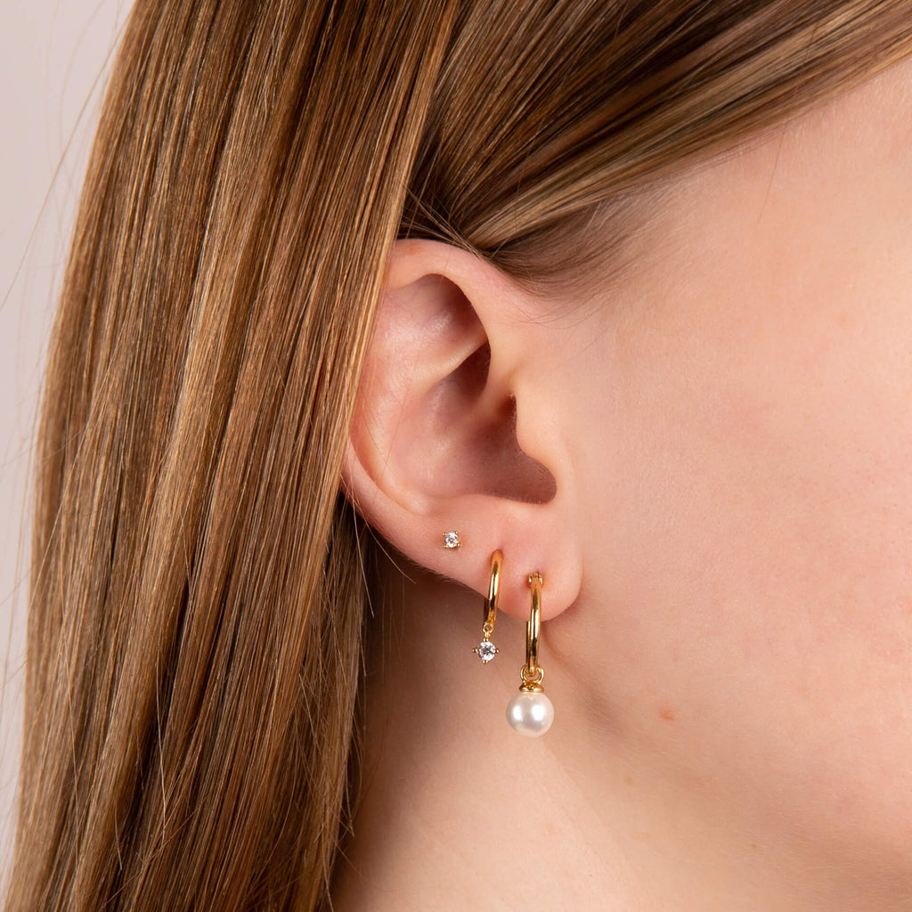 Diamonfire Four Claw Solitaire Stud Earrings