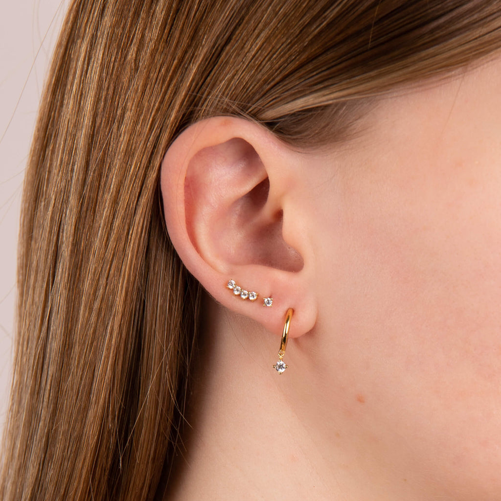Diamonfire Assembled Hoop Earrings with Drop
