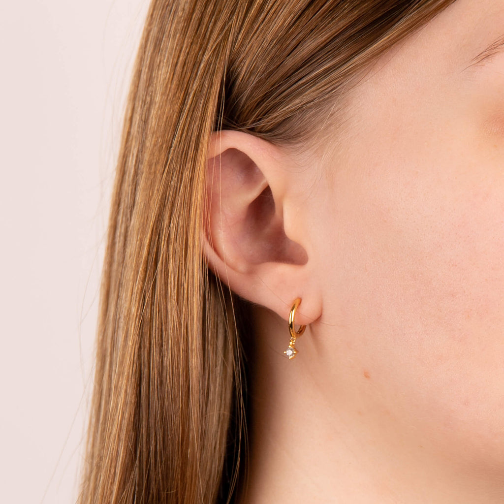 Diamonfire Assembled Hoop Earrings with Drop
