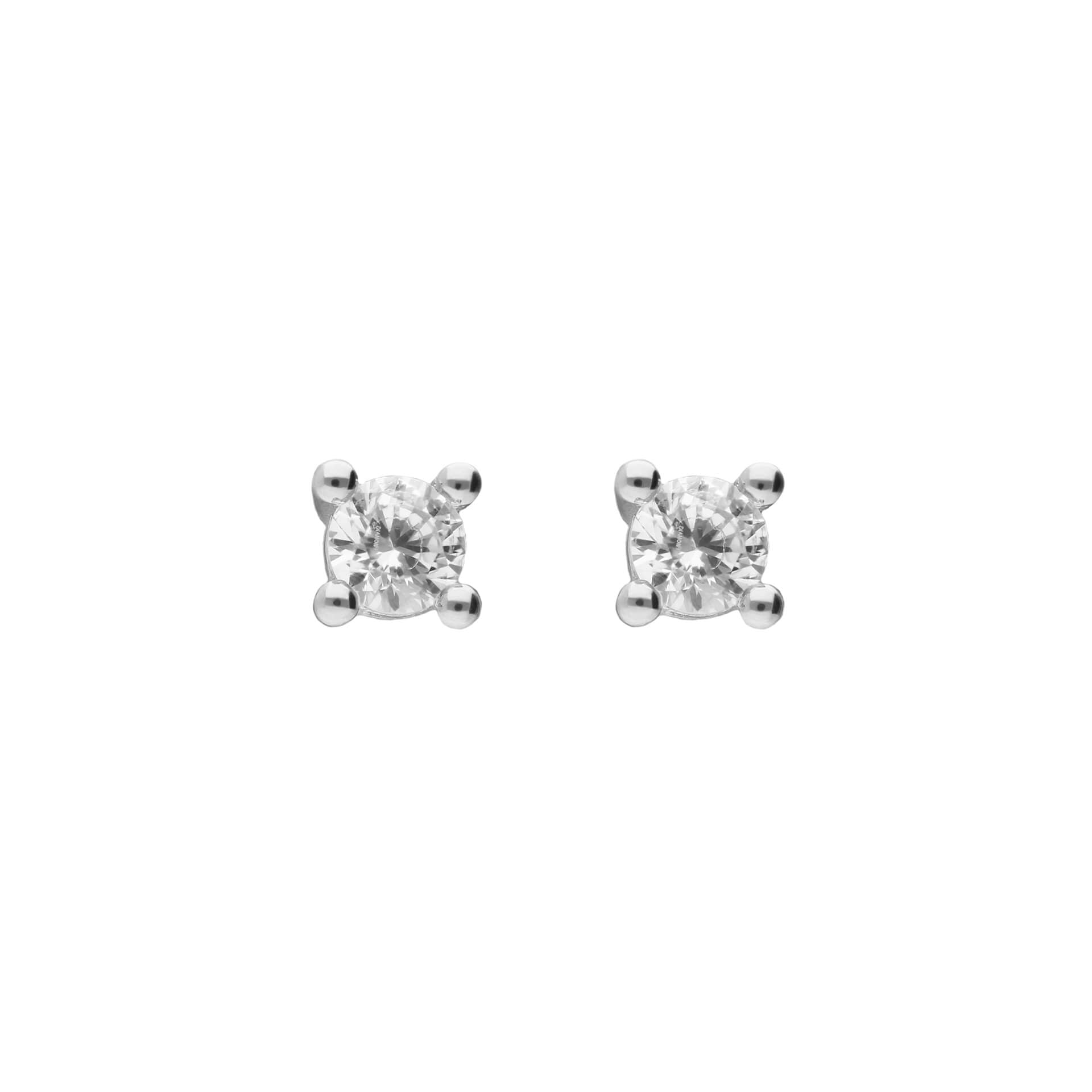 Diamonfire Four Claw Solitaire Stud Earrings