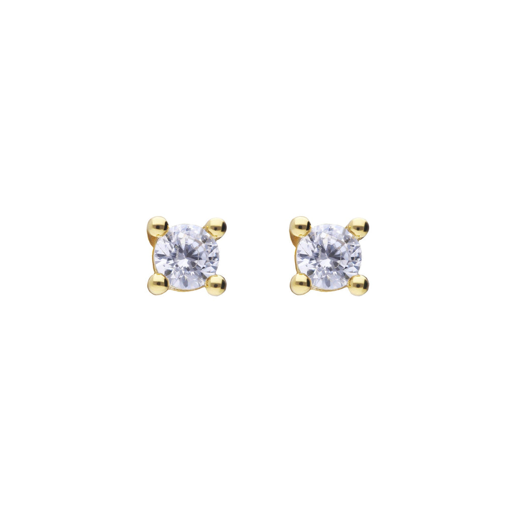 Diamonfire Four Claw Solitaire Stud Earrings