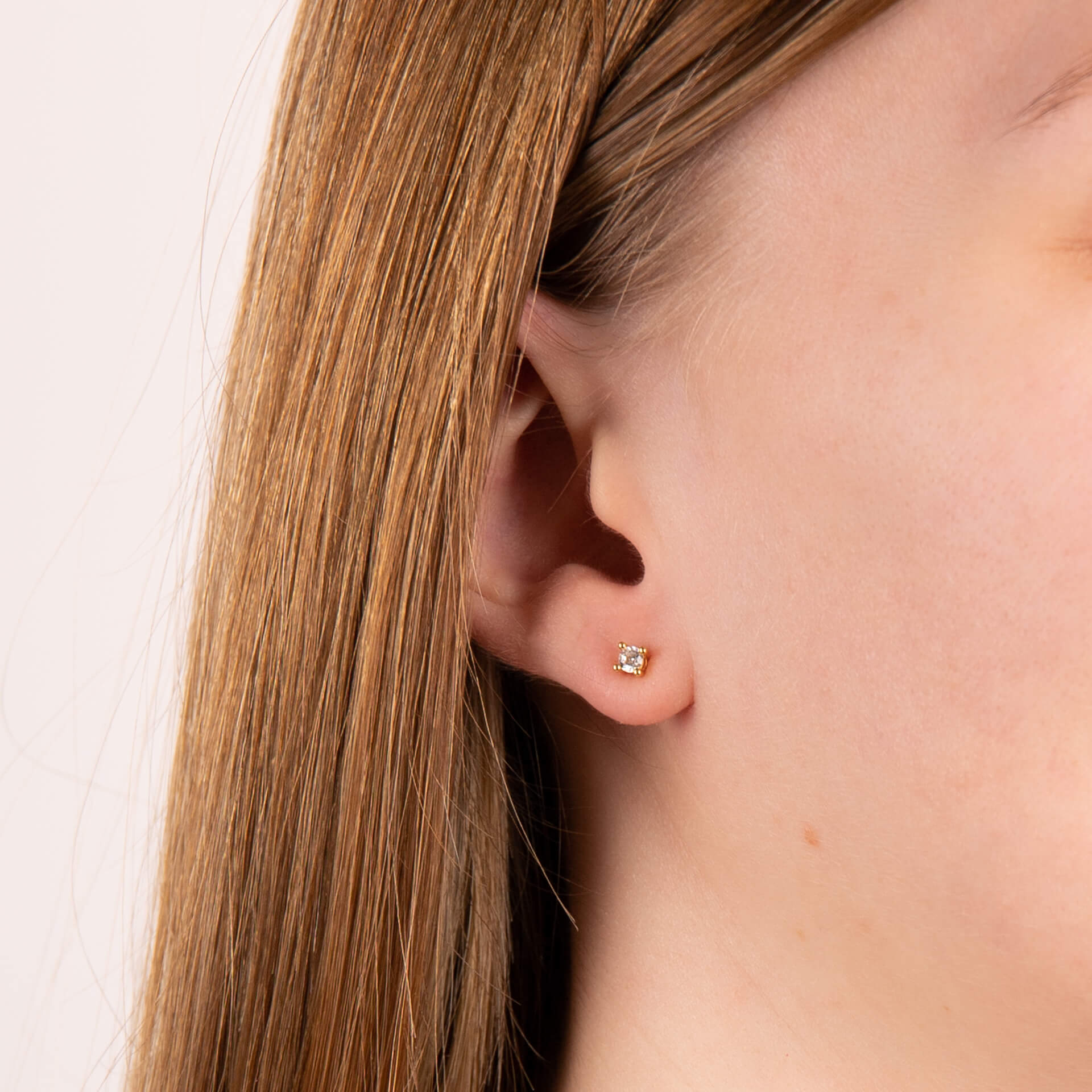 Diamonfire Four Claw Solitaire Stud Earrings