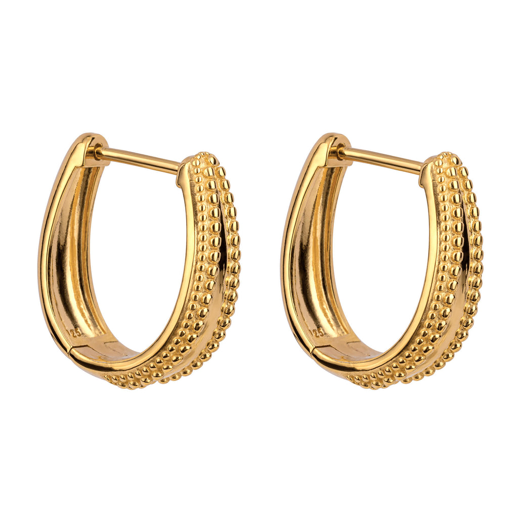 Beginnings Milgrain Edge Chunky Hoop Earrings