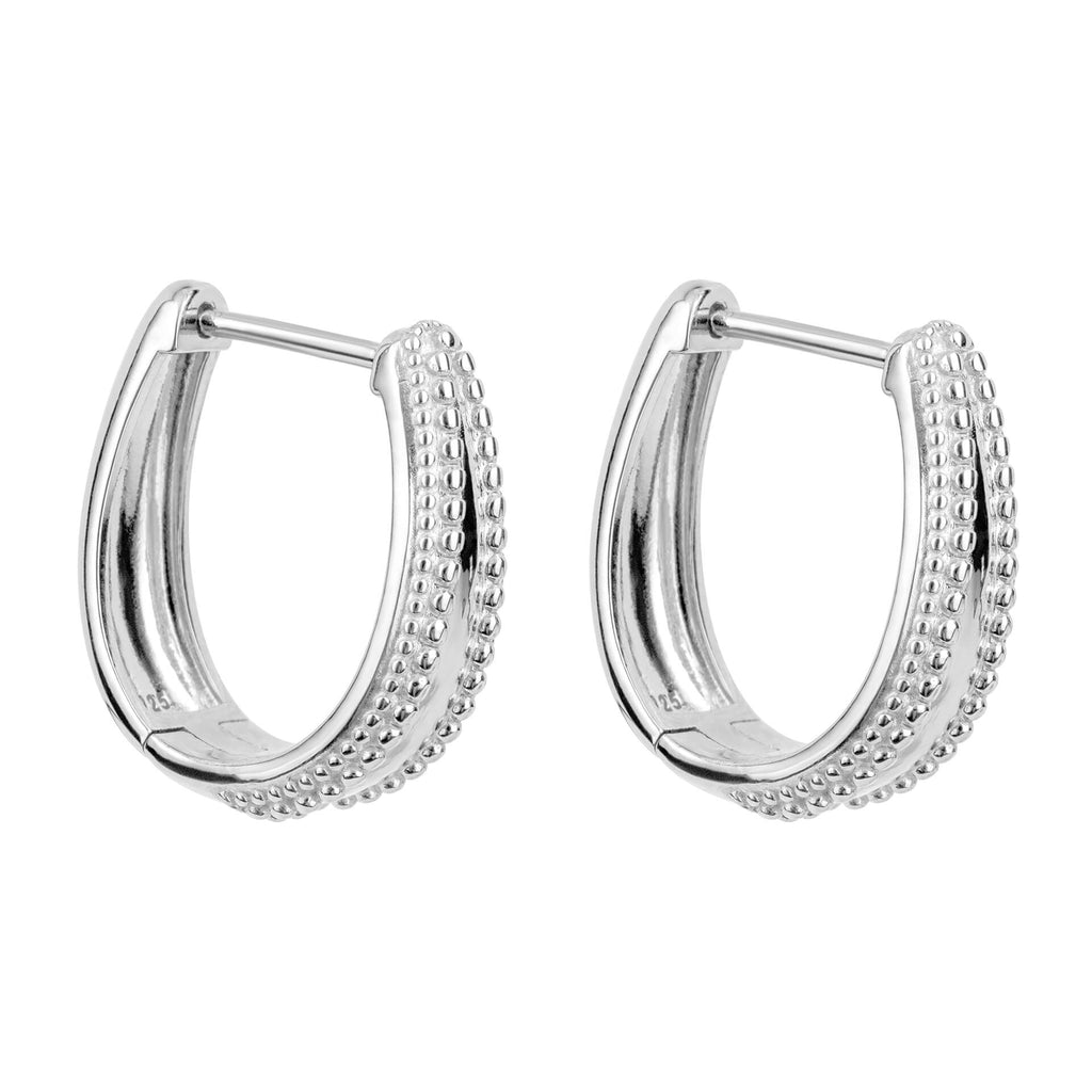 Beginnings Milgrain Edge Chunky Hoop Earrings