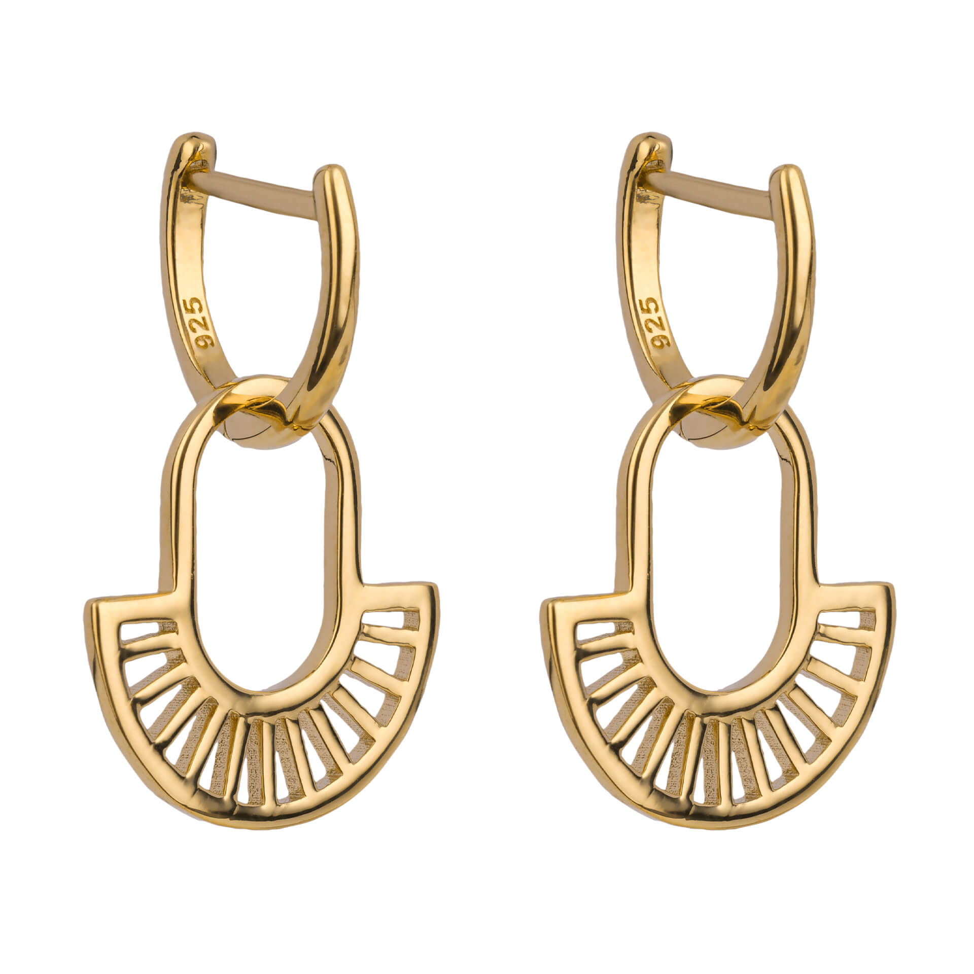 Beginnings Geometric Fan Drop Earrings