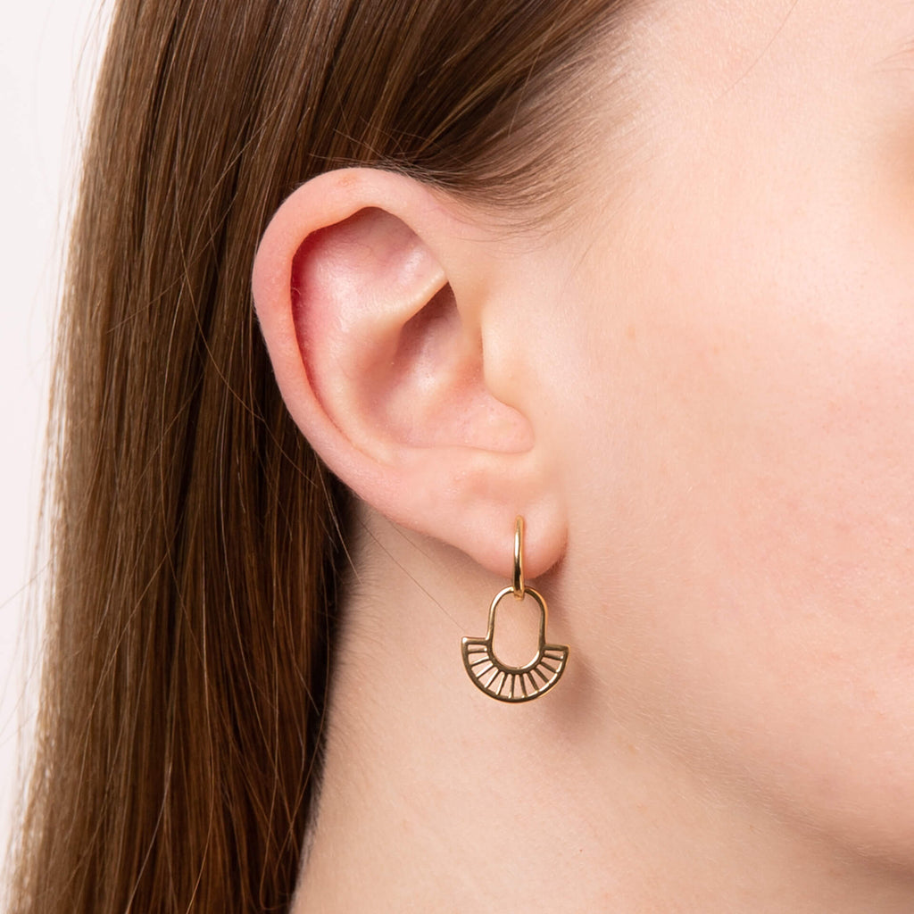 Beginnings Geometric Fan Drop Earrings