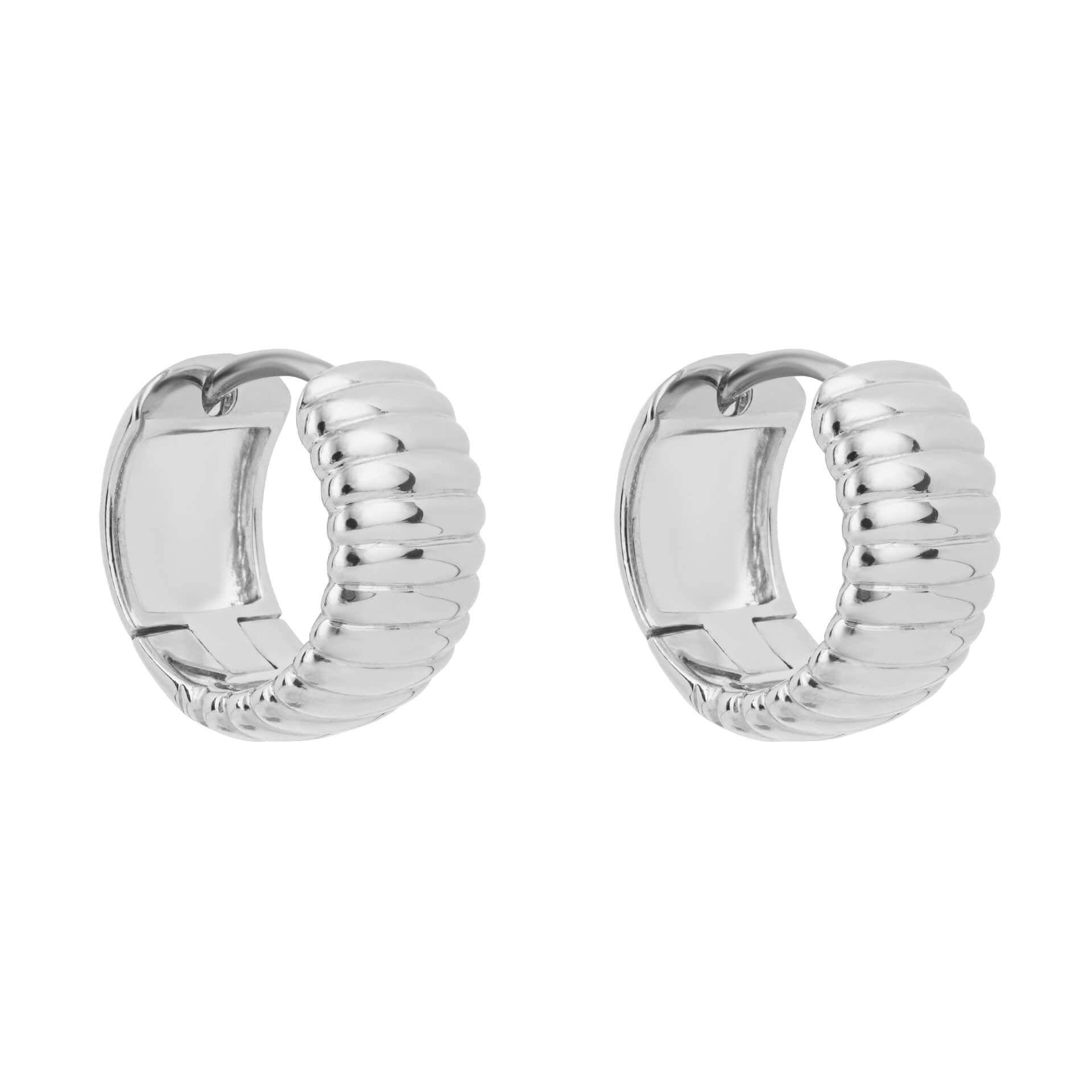 Beginnings Textured Ridges Hoop Earrings