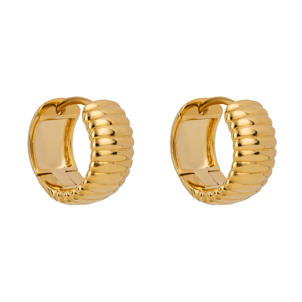Beginnings Textured Ridges Hoop Earrings