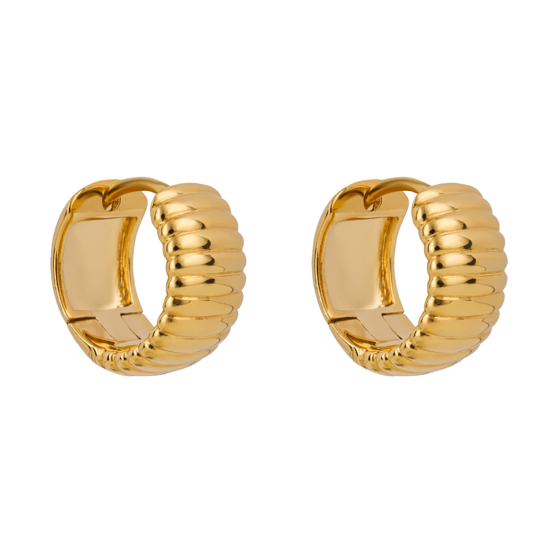 Beginnings Textured Ridges Hoop Earrings