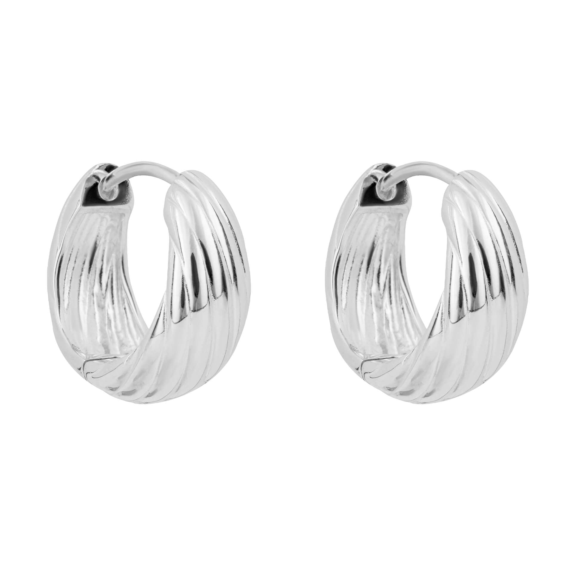 Beginnings Plain Chunky Rope Hoop Earrings