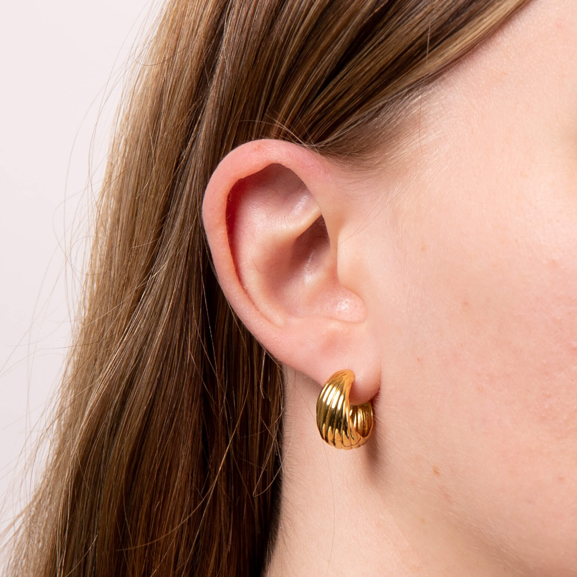 Beginnings Plain Chunky Rope Hoop Earrings
