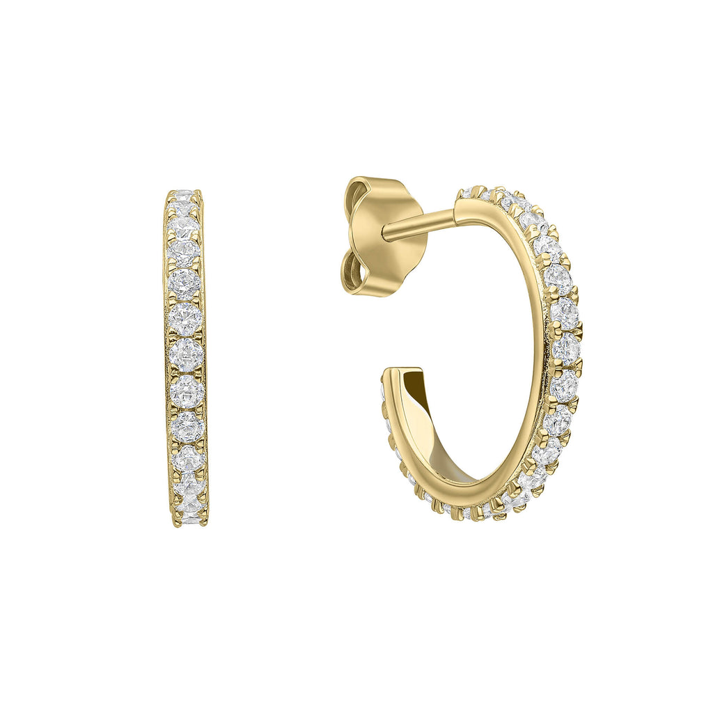 Diamonfire Zirconia 3/4 Hoop Earrings