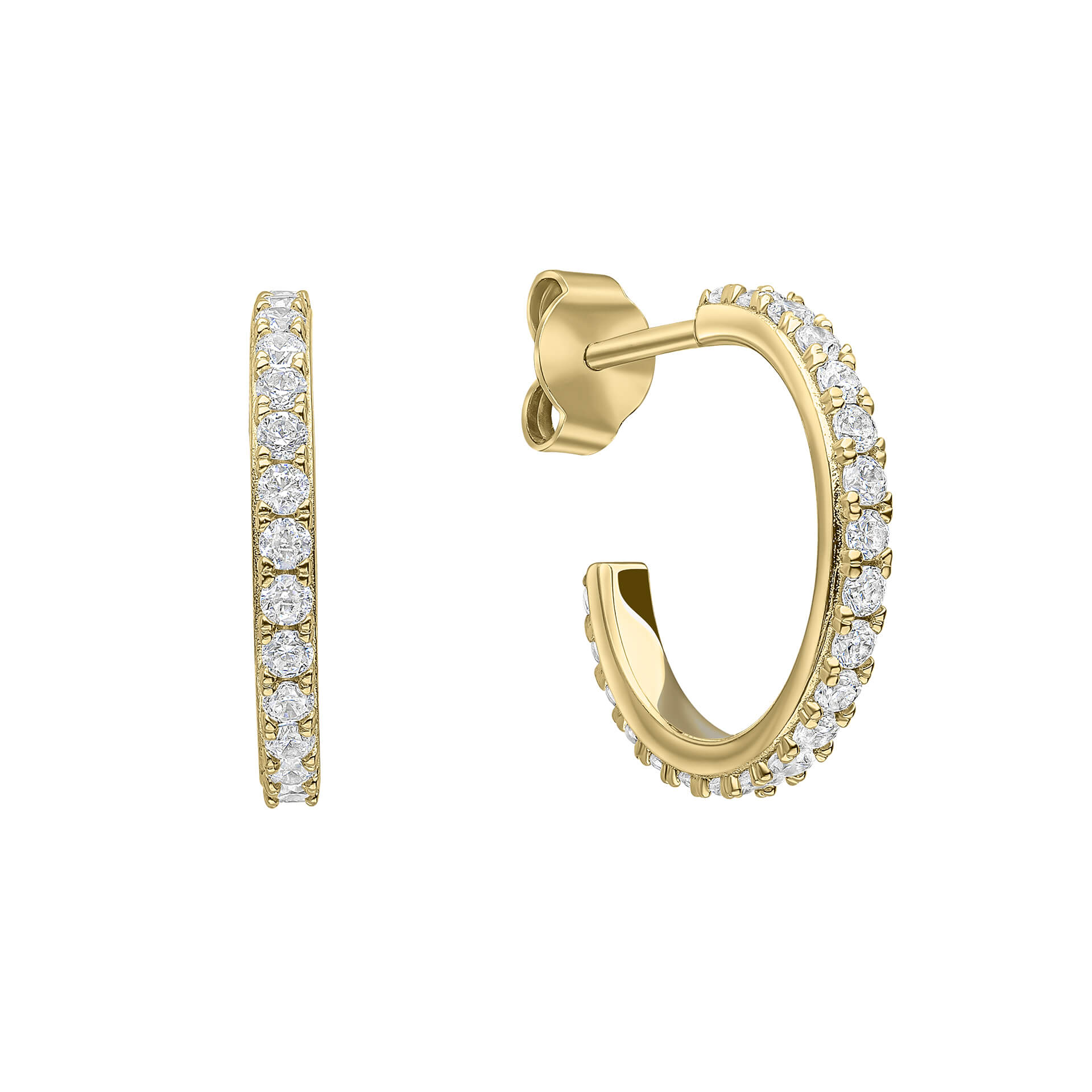 Diamonfire Zirconia 3/4 Hoop Earrings