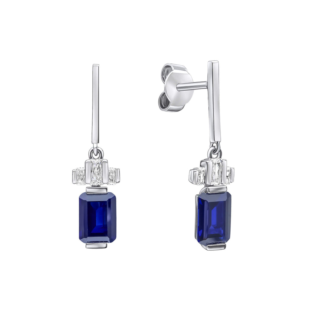 Diamonfire Emerald Cut Zirconia Drop Earrings