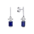 Diamonfire Emerald Cut Zirconia Drop Earrings