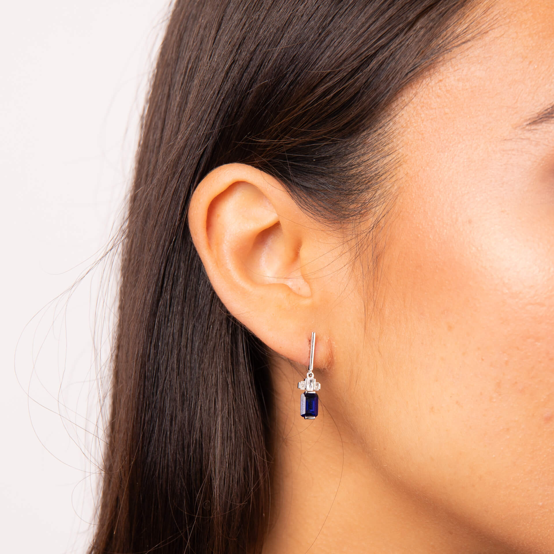 Diamonfire Emerald Cut Zirconia Drop Earrings