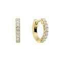 Diamonfire Claw Set Zirconia Hoop Earrings