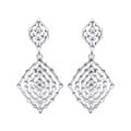 Beginnings Geometrical Lace Textured Drop Earrings