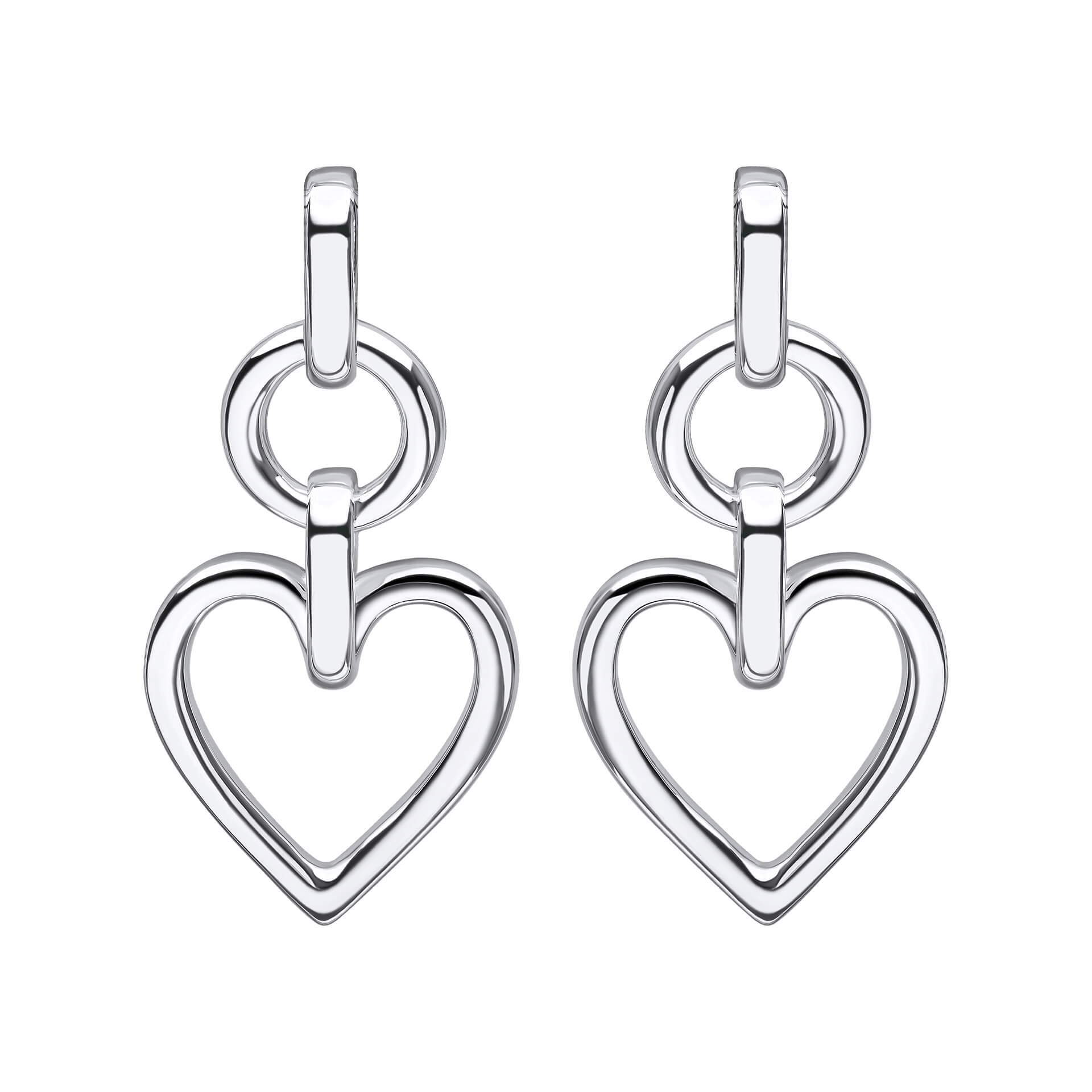 Beginnings Open Heart Drop Earrings